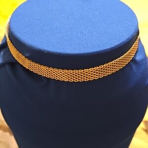 Claire's Silver Tone Mesh Choker Necklace